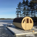 Bastuflotte med Runda bastun om vintern