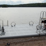 Montering flotte med hopptorn